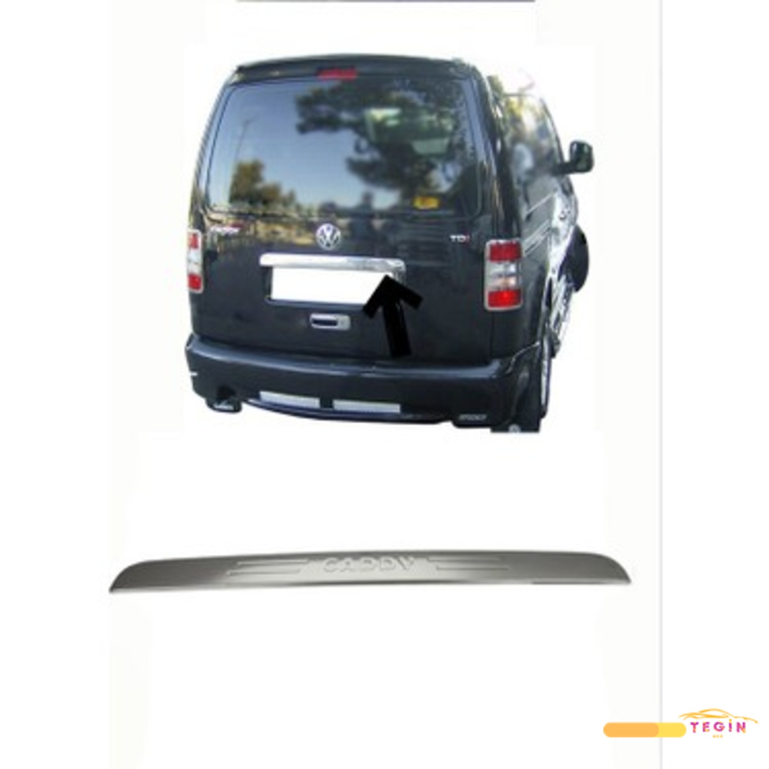 Caddy Mini Van 2003-2010 Bagaj Çıtası Paslanmaz Çelik - Yazılı