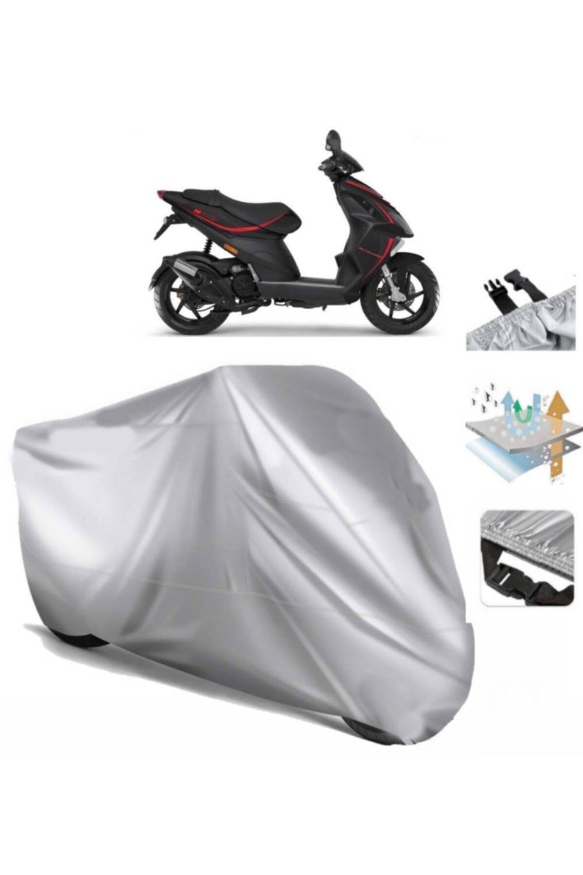 Piaggio Nrg Power 50 Motosiklet Brandası Motor Branda (bağlantı Tokalı)