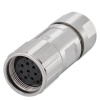 Signal connector straight for S-1FL6 HI with rotary pulse encoder 8-pole insulator; union nut Socket contact (0.2-0.25 mm2) for cable diameter 6-8 mm