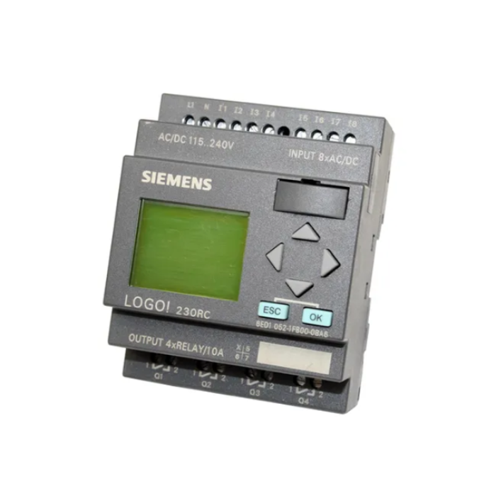 LOGO! 230 RC, logic module, display PS/I/O: 115 V/230 V/relay 8 DI/4 DO, memory 200 blocks, modular expandable 230 V AC/DC,