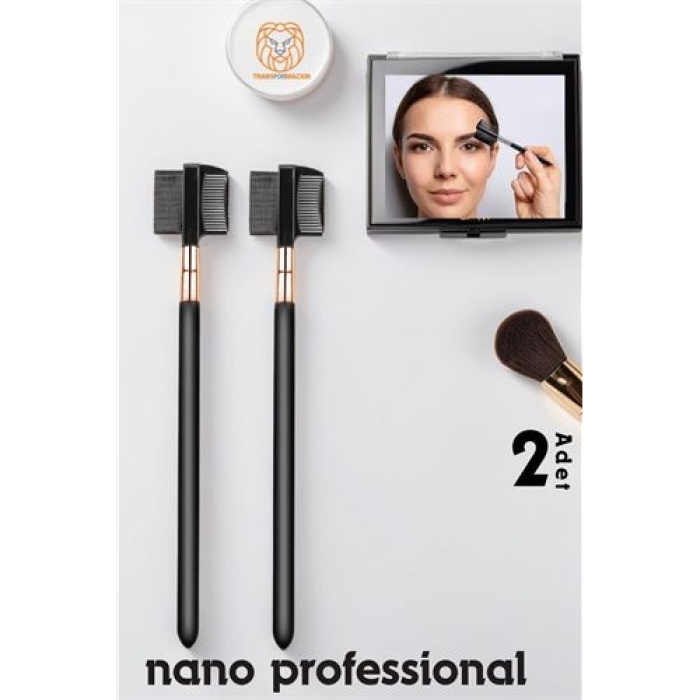 Tekno-Firsat Nano Kaş Fırçası Kirpik Tarağı 2 ADET  Absolute Professional