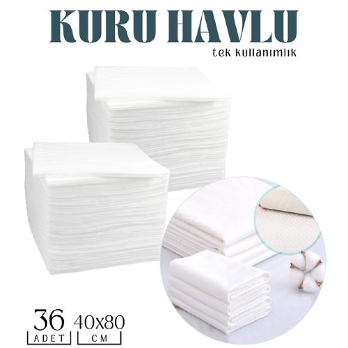 Tekno-Firsat Tek Kullanımlık Kuru Havlu Çok Amaçlı 40X80 CM 36 Adet