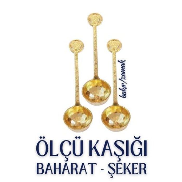 Tekno-Firsat 3 lü Şeker ve Ölçü Kaşığı Vintage Design