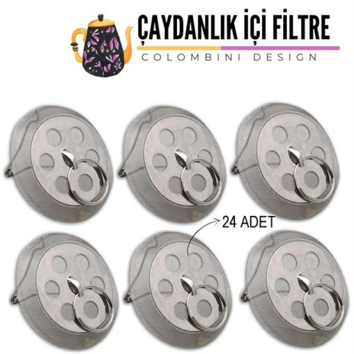 Tekno-Firsat 24 ADET Demlik İçi Çay Filtresi Colombini Design 718274 Toptan Paket