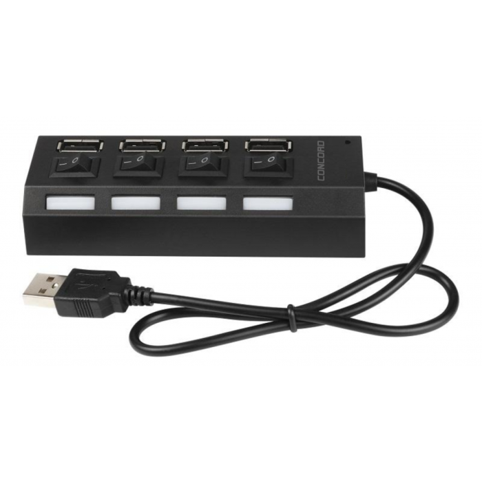 CONCORD C-852 TUŞLU 4 LÜ ANAHTARLI USB HUB