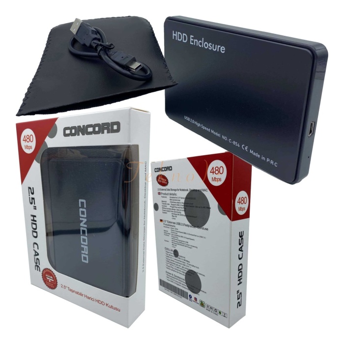 CONCORD C-854 USB 2.0 SATA 2.5 HDD/SSD KUTU