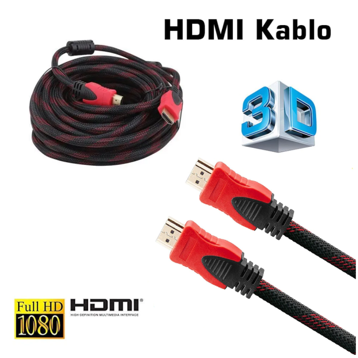 HADRON HDX2017 HDMI GÖRÜNTÜ KABLOSU ÖRGÜLÜ 10 Metre