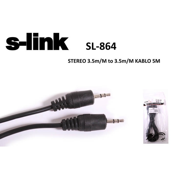 S-LİNK STEREO KABLO 5m (AUX)