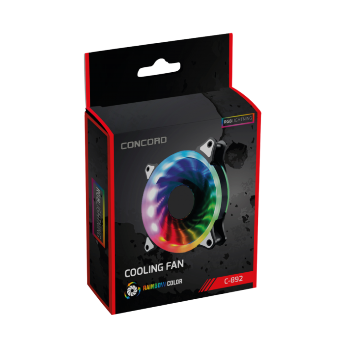 CONCORD C-892 RGB IŞIKLI 12 CM KASA FANI