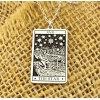 Gümüş Yıldız Tarot Kartı Plaka Kolye (BG-KLY-760)