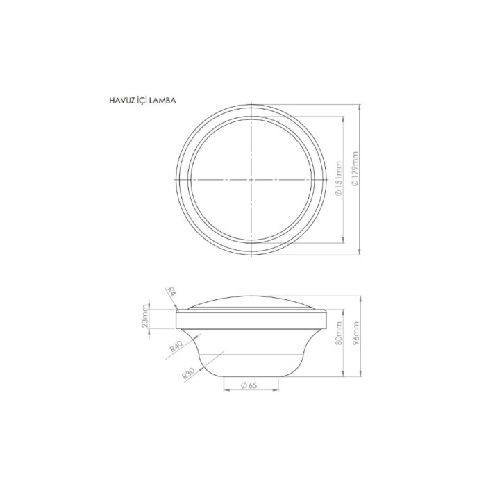 Tenda 30 watt RGB 4 Kablolu Smd Led Havuz Ampulu / Par 56