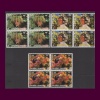 ÇİÇEKLER-BAŞLIK SANATI-1984 FRANSIZ POLİNEZLER-DAMGASIZ MNH 4LÜ BLOK TAM SET-MICHEL KD: 32 EURO