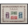 MİMARİ-SEL-1948 SAAR-DAMGASIZ MLH BLOK (ÇOK HAFİF ŞARNİYER İZLİ/ SADECE BÜYÜTEÇ İLE GÖRÜNÜYOR) MNH İÇİN MICHEL KD: 1000 EURO