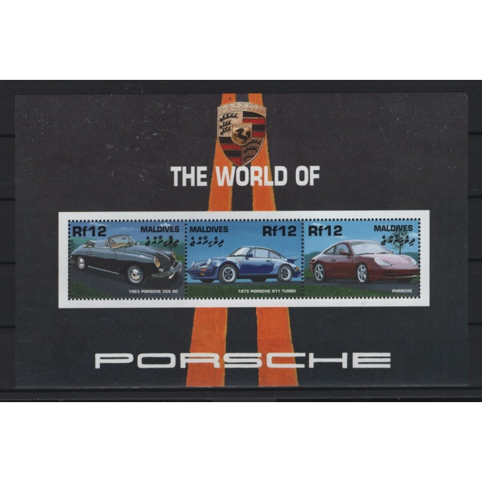 PORSCHE-2000 MALDIVES-DAMGASIZ MNH BLOK