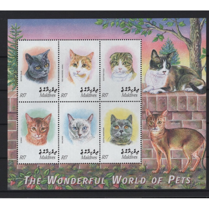 KEDİLER-2002 MALDIVES-DAMGASIZ MNH BLOK