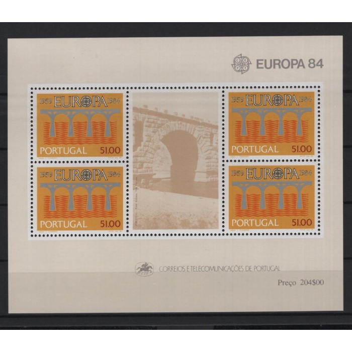 AVRUPA CEPT-1984 PORTEKİZ-DAMGASIZ MNH BLOK-MICHEL KD: 11 EURO