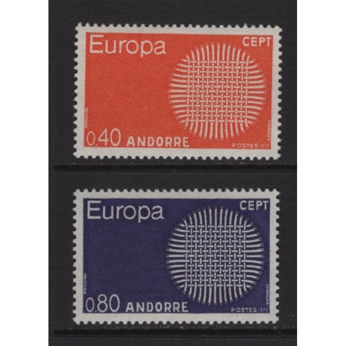 1970 AVRUPA CEPT-ANDORRA-DAMGASIZ MNH TAM SET-MICHEL KD: 20 EURO