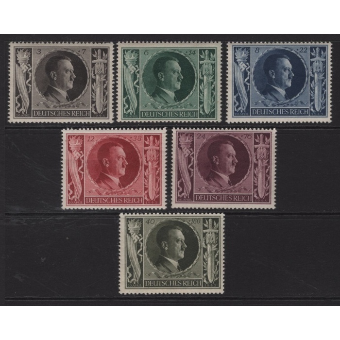 HİTLER-1943 REICH-DAMGASIZ MNH TAM SET