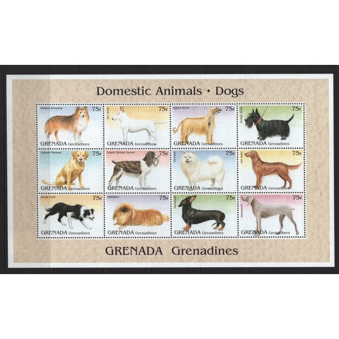 KÖPEKLER-1995 GRENADA GRENADINES-DAMGASIZ MNH BLOK