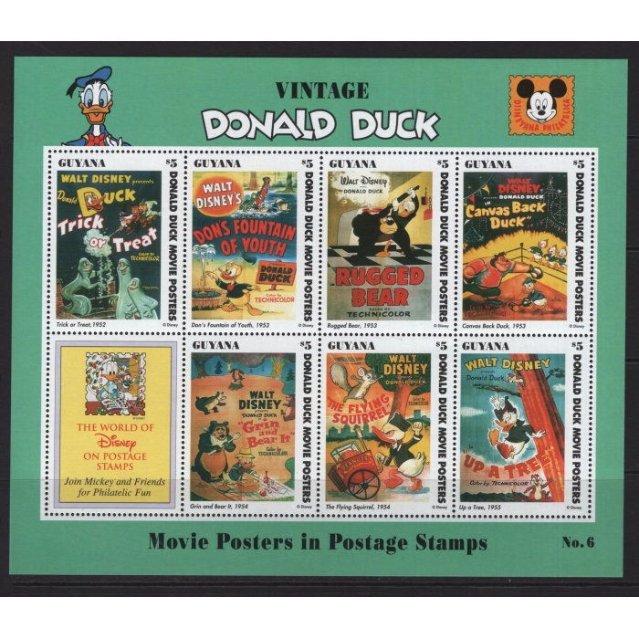 DISNEY-DONALD DUCK-1996 GUYANA-DAMGASIZ MNH BLOK