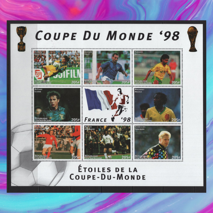 FUTBOL-1998 GHANA-DAMGASIZ MNH BLOK