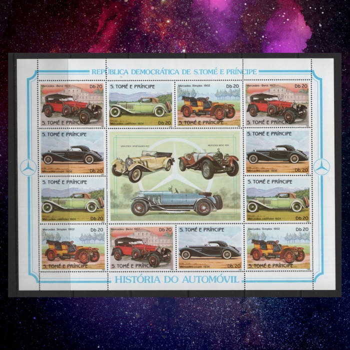 KLASİK OTOMOBİLLER-1983 SAO TOME & PRINCIPE-DAMGASIZ MNH KLEINBOGEN