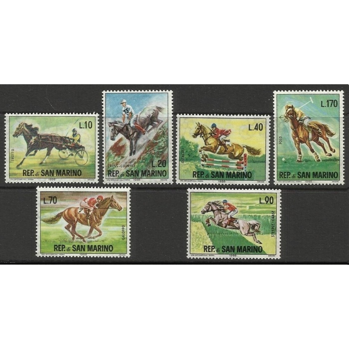 ATLAR-1966 SAN MARINO-DAMGASIZ MNH TAM SET