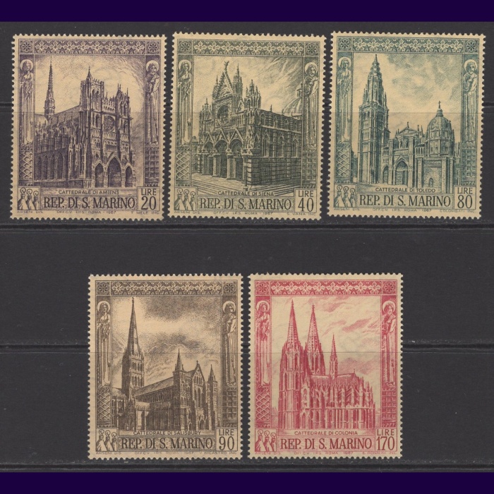 MİMARİ-1967 SAN MARINO-DAMGASIZ MNH TAM SET