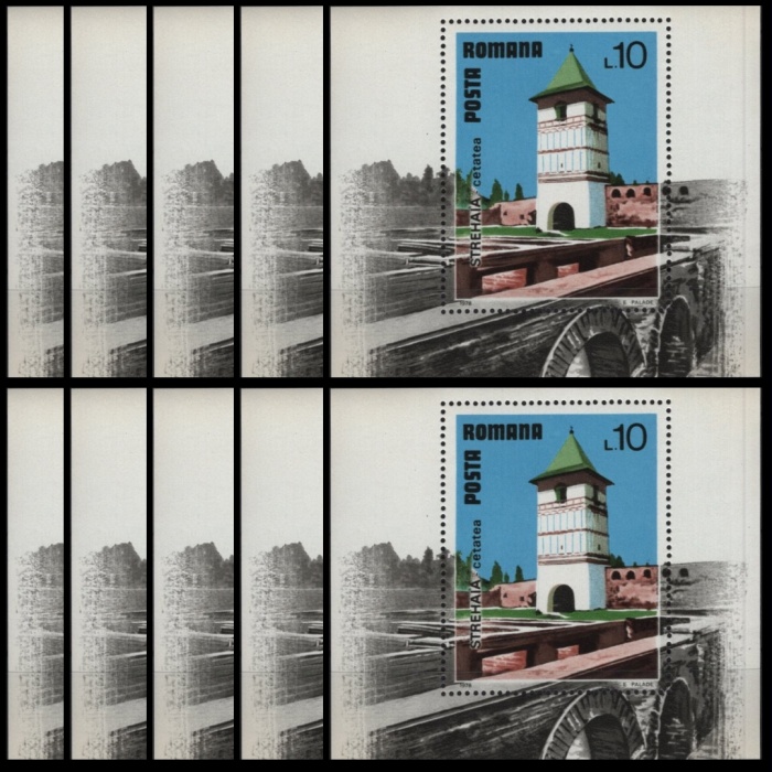 10X MİMARİ-1978 ROMANYA-DAMGASIZ MNH BLOK