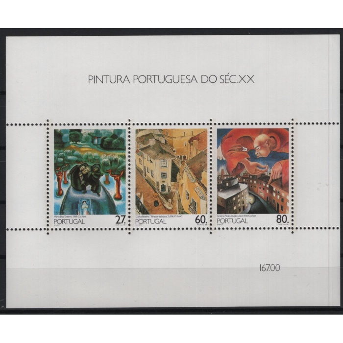 TABLOLAR-1988 PORTEKİZ-DAMGASIZ MNH BLOK