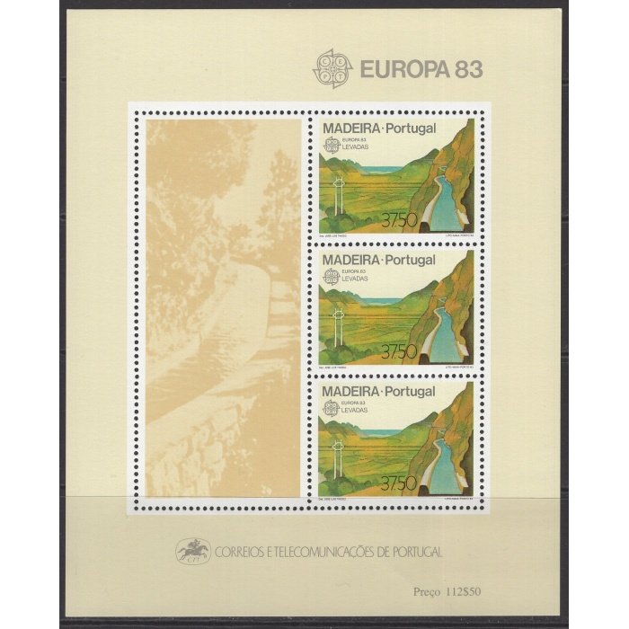 AVRUPA CEPT-1983 MADEIRA-DAMGASIZ MNH BLOK-MICHEL KD: 11 EURO