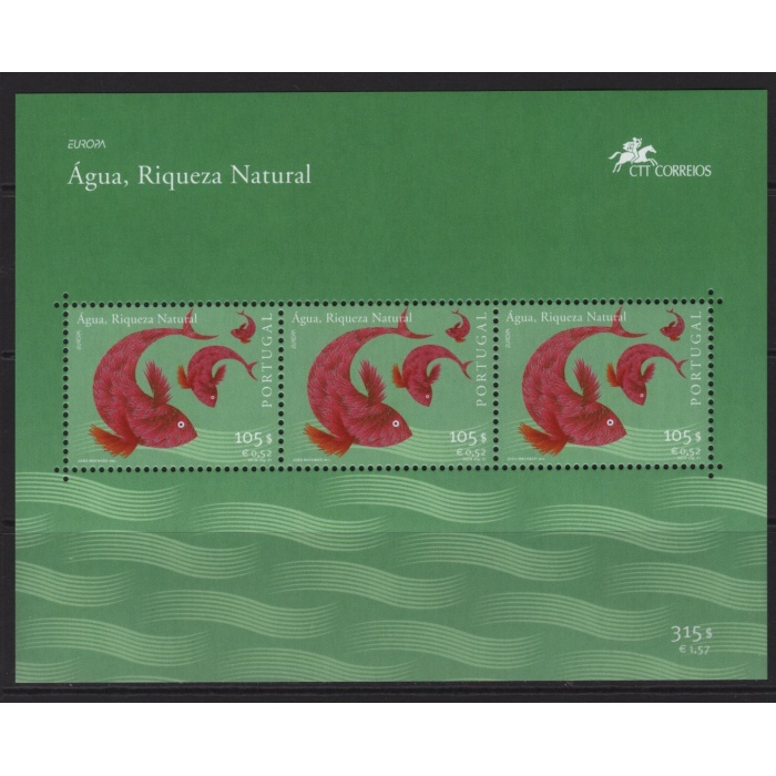 AVRUPA CEPT-2001 PORTEKİZ-DAMGASIZ MNH BLOK-NOMİNAL: 1,50 EURO