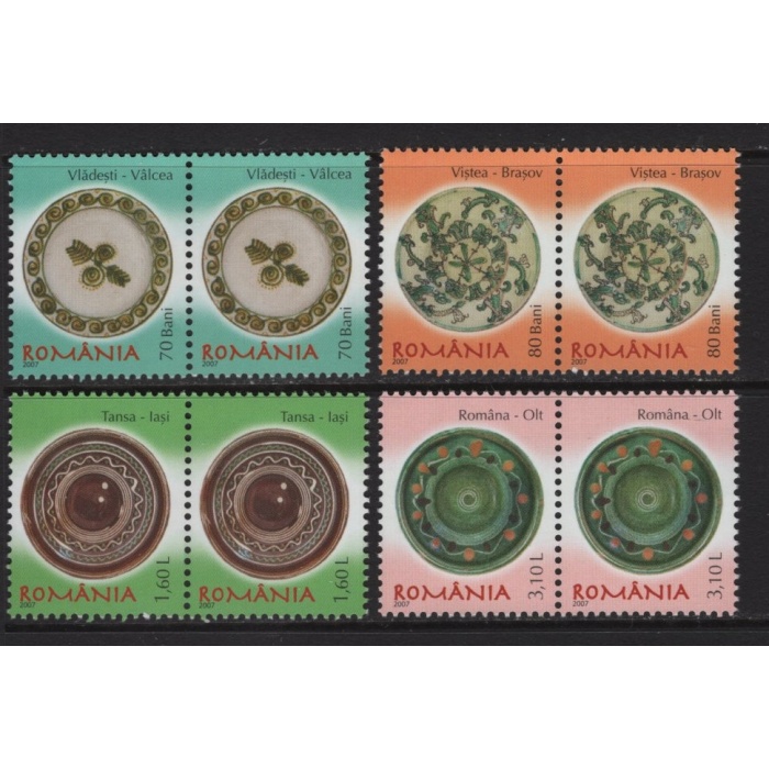 SERAMİK SANATI-2007 ROMANYA-DAMGASIZ MNH PER TAM SET-NOMİNAL: 20 TL