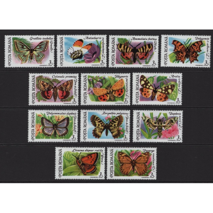 KELEBEKLER-1991 ROMANYA-DAMGASIZ MNH TAM SET