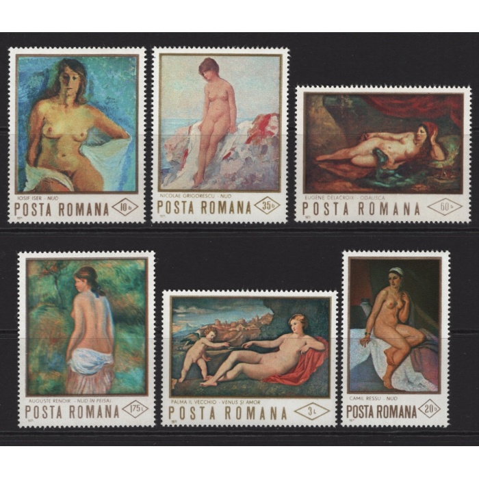 NÜ TABLOLAR-1971 ROMANYA-DAMGASIZ MNH TAM SET