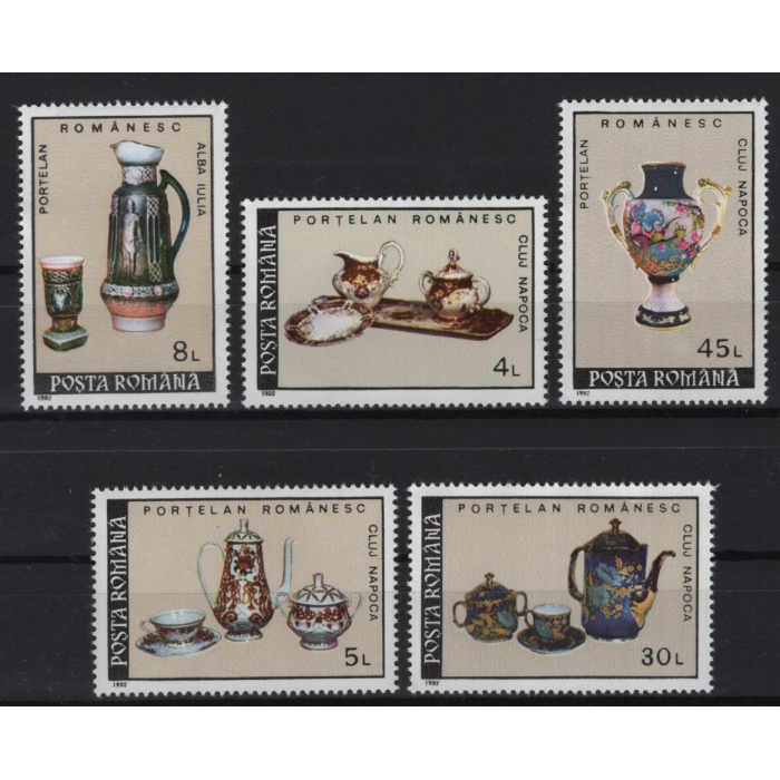 PORSELEN SANATI-1992 ROMANYA-DAMGASIZ MNH TAM SET