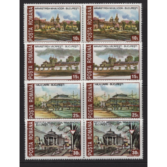 MİMARİ-1993 ROMANYA-DAMGASIZ MNH PER TAM SET