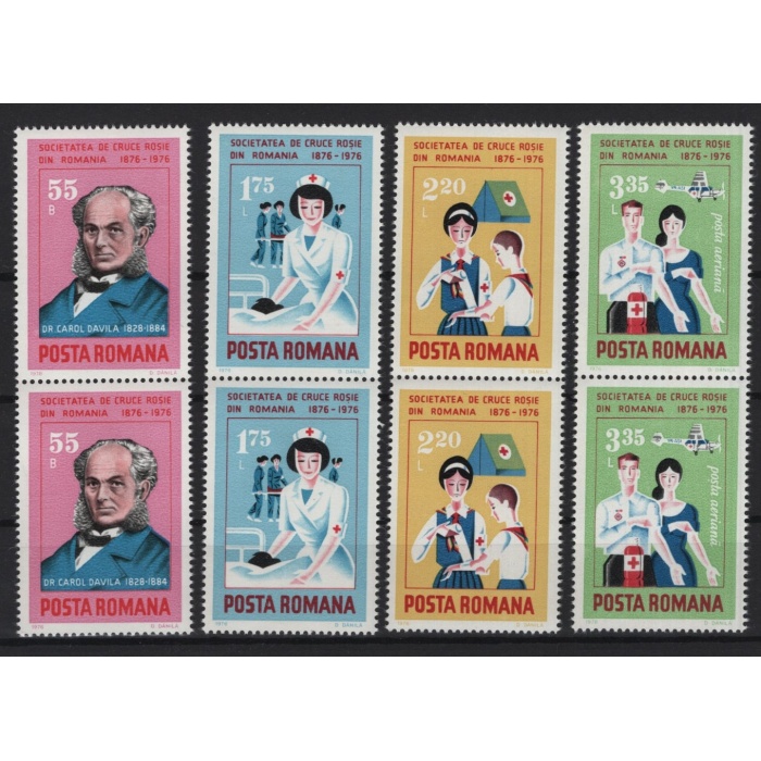 KIZILHAÇ-1976 ROMANYA-DAMGASIZ MNH PER TAM SET