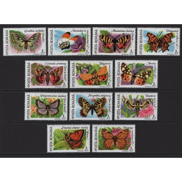 KELEBEKLER-1991 ROMANYA-DAMGASIZ MNH TAM SET