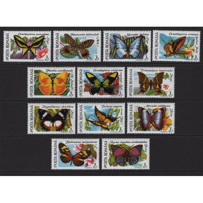 KELEBEKLER-1991 ROMANYA-DAMGASIZ MNH TAM SET