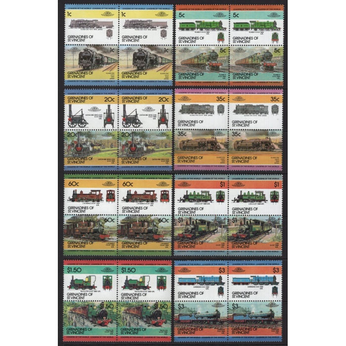 TRENLER-1984 GRENADINES OF ST. VINCENT-DAMGASIZ MNH PER TAM SET