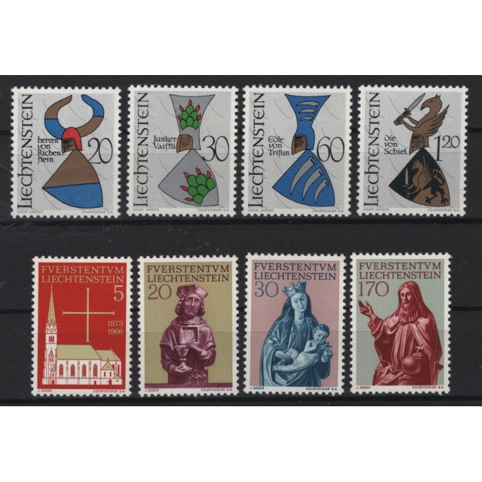 FARKLI TEMALAR-SANAT-TABLOLAR-ÜNLÜLER-1966 LIECHTENSTEIN-DAMGASIZ MNH TAM SETLER