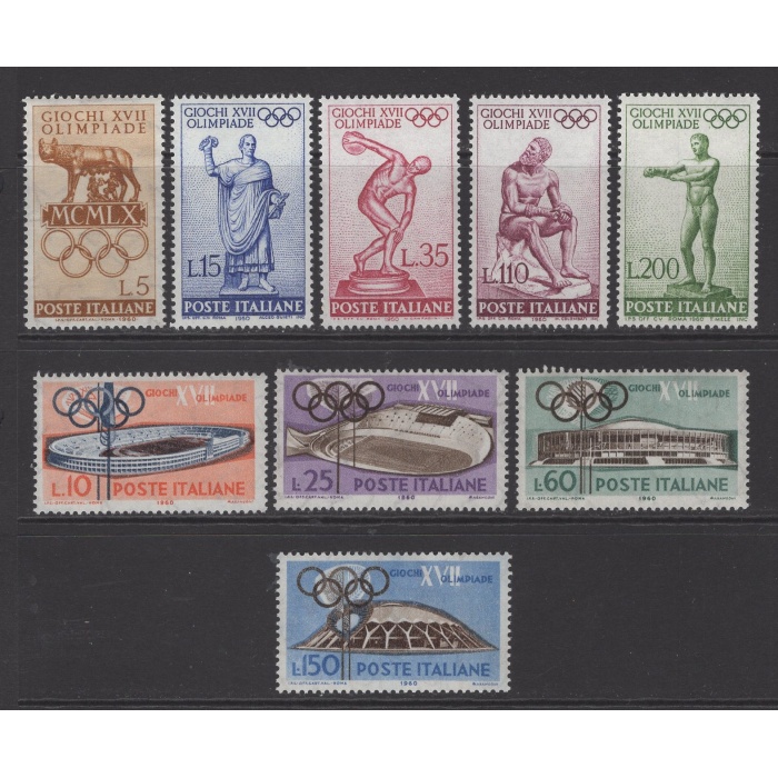 OLİMPİYATLAR-1960 İTALYA-DAMGASIZ MNH TAM SET