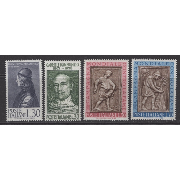 FARKLI TEMALAR-1963 İTALYA-DAMGASIZ MNH TAM SET