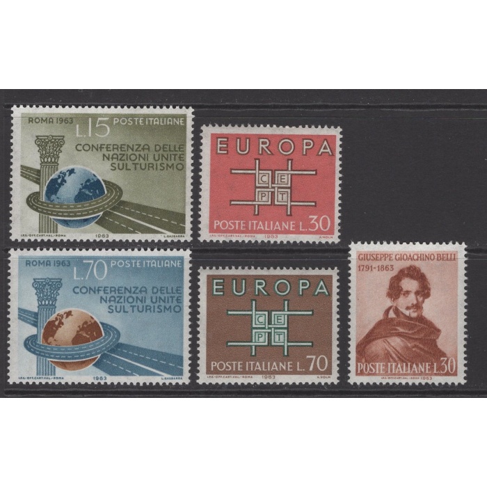 FARKLI TEMALAR-1963 İTALYA-DAMGASIZ MNH TAM SET