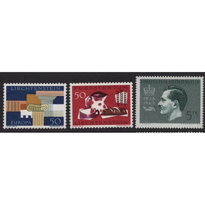 CEPT-AÇLIKLA SAVAŞ-KRALİYET-1963 LIECHTENSTEIN-DAMGASIZ MNH TAM SET-MICHEL KD: 9 EURO