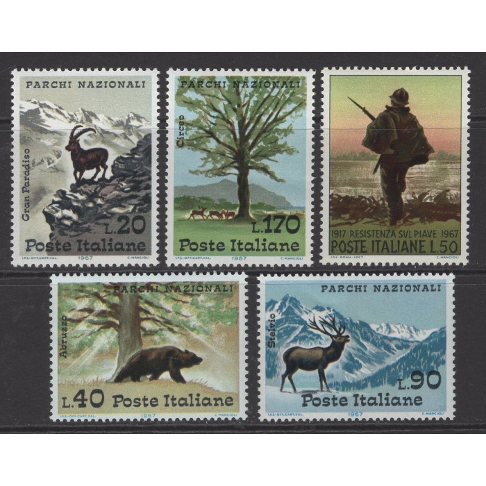 FARKLI TEMALAR-1967 İTALYA-DAMGASIZ MNH TAM SET