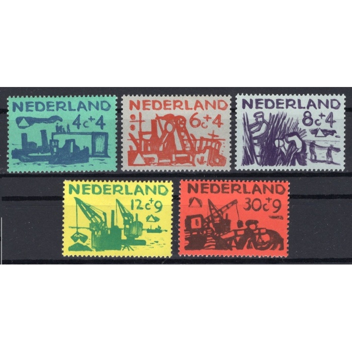 GEMİLER-LİMANLAR-1959 HOLLANDA-DAMGASIZ MNH TAM SET