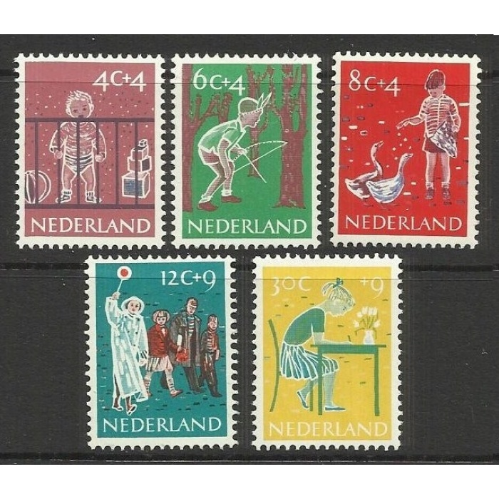 ÇOCUKLAR-1959 HOLLANDA-DAMGASIZ MNH TAM SET