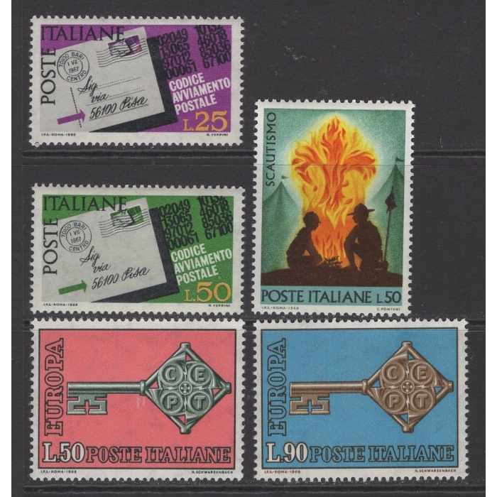 FARKLI TEMALAR-1968 İTALYA-DAMGASIZ MNH TAM SET